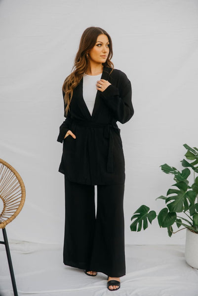 Black Set with Belt *BOTTOMS* - Afflatus Hijab - modest, modest clothing, modest fashion, modest wear, modesty