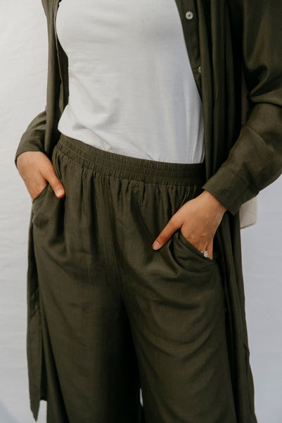 Olive Green Set *BOTTOMS* - Afflatus Hijab - hijab, hijab fashion, hijab in islam, Hijab online, Hijabs