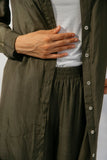 Olive Green Set Button Up *TOP* - Afflatus Hijab - crinkled hijabs, hijab, hijab fashion, hijab in islam, Hijab online
