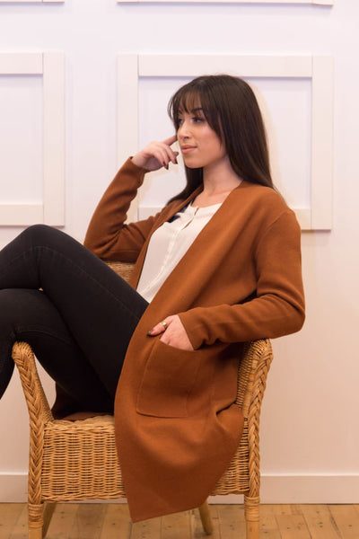 Alaa Rahme- Rust Cardigan - Afflatus Hijab - casual, clothing, fashion, hijab, modest