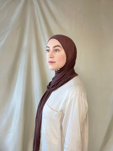 Brown Jersey Hijab - Afflatus Hijab - Hijabs, Jersey