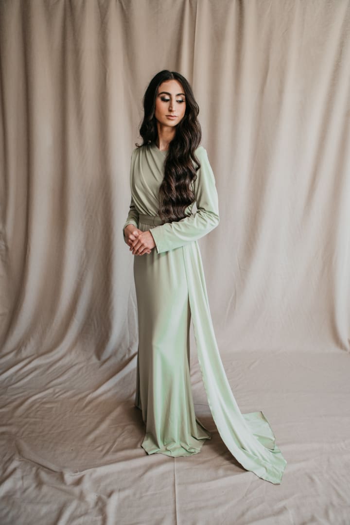 Sage Silk Dress Straps Sage Empire Waist Pleated Satin Maxi Dress FancyVestido Sage Silk Dress Straps Sage Empire Waist Pleated Satin Maxi Dress FancyVestido