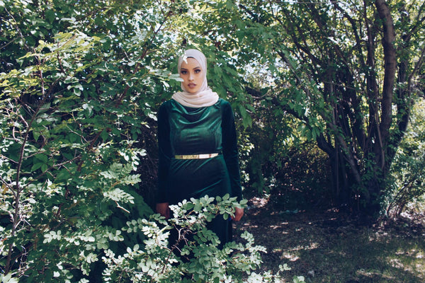 Manal Assiff - Dress - Afflatus Hijab - Dress Fashion Green Hijab Fashion Islam