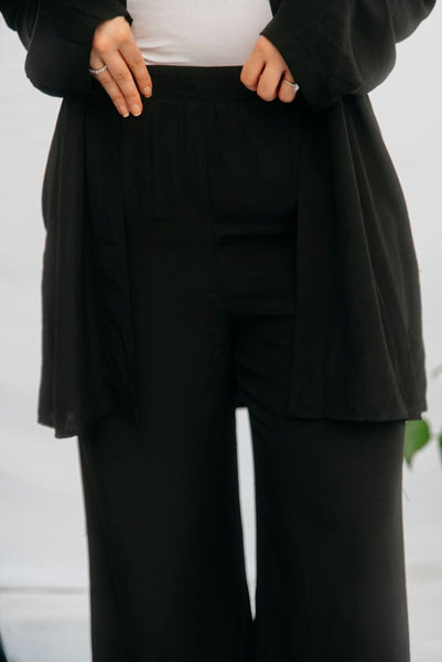 Black Set with Belt *BOTTOMS* - Afflatus Hijab - modest, modest clothing, modest fashion, modest wear, modesty