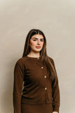 Jenan Baroudi- Chocolate Brown Cardigan - Afflatus Hijab