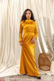 Golden Yellow Maxi Dress - Afflatus Hijab - modest, modest clothing, modest fashion, modest wear, modesty