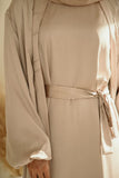 Maryam (AS)- Satin Open Abaya - Afflatus Hijab - abaya, modest, modest clothing, modest fashion, modest wear