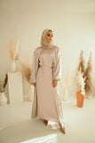 Maryam (AS)- Satin Open Abaya - Afflatus Hijab - abaya, modest, modest clothing, modest fashion, modest wear