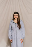 Sana Alugaili- Maxi Grey Cinched Hoodie - Afflatus Hijab