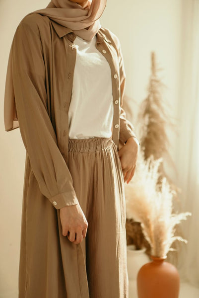 Mauve Button up *TOP* - Afflatus Hijab - clothing, modest clothing, modest fashion, modesty