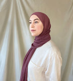Berry Chiffon Hijab - Afflatus Hijab - Chiffon, Hijabs