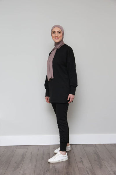 Black Loungewear *TOP* - Afflatus Hijab