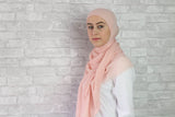 Blush Crinkled Hijab - Afflatus Hijab - Crinkled Hijabs