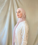 Blush Pink Chiffon Hijab - Afflatus Hijab - Chiffon