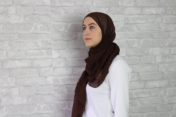 Brown Cotton Hijab - Afflatus Hijab - Cotton
