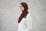 Chocolate Brown Chiffon Hijab - Afflatus Hijab - Chiffon Hijabs