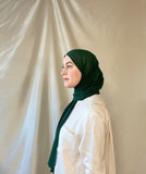 Dark Green Chiffon Hijab - Afflatus Hijab - Chiffon, Hijabs