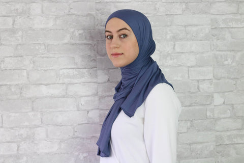 Dusk Blue Jersey Hijab - Afflatus Hijab - Jersey