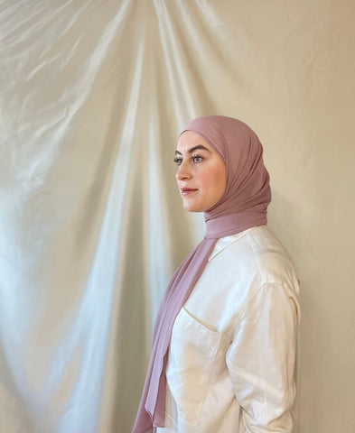 Dusty Pink Chiffon Hijab - Afflatus Hijab - Chiffon, Hijabs