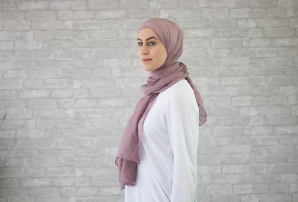 Dusty Pink Cotton Hijab - Afflatus Hijab - Cotton Hijabs