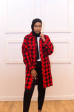 Eman Sousa- Black & Red Plaid Top - Afflatus Hijab - casual, clothing, fashion, hijab, modest