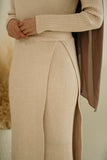 Khadija Cream Knit Maxi Dress - Afflatus Hijab - afflatus hijab, hijab, hijab fashion, hijab in islam, Hijab online
