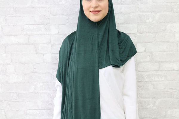 Forest Green Instant Jersey Hijab - Afflatus Hijab - Hijab Jersey