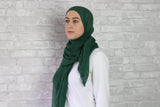 Green Cotton Hijab - Afflatus Hijab - Cotton