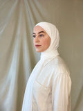 Ivory Chiffon Hijab - Afflatus Hijab - Chiffon