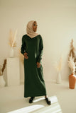 Hajar Forest Green Sweater Dress - Afflatus Hijab - afflatus hijab, Dresses, hijab, hijab fashion, hijab in islam