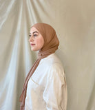 Latte Chiffon Hijab - Afflatus Hijab - Chiffon, Hijabs