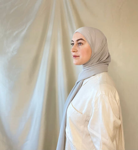 Light Sage Green Chiffon Hijab - Afflatus Hijab - Chiffon, Hijabs