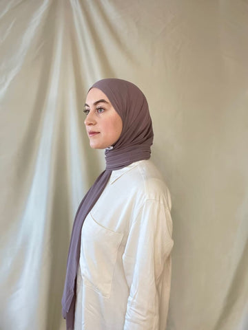 Mauve Chiffon Hijab - Afflatus Hijab - Chiffon, Hijabs
