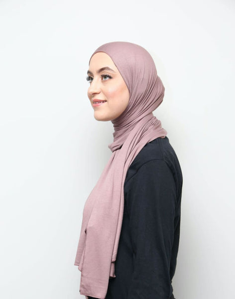 Mauve Jersey Hijab - Afflatus Hijab - Jersey