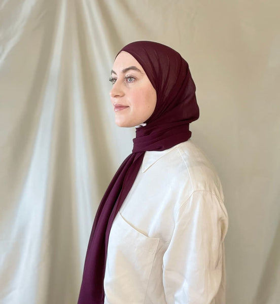 Purple Chiffon Hijab - Afflatus Hijab - Chiffon, Hijabs