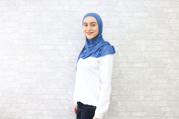 Sky Blue Instant Jersey Hijab - Afflatus Hijab - Hijab Jersey