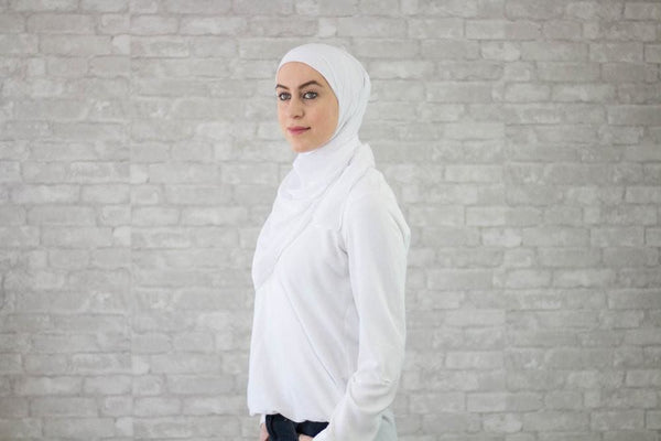 White Chiffon Hijab - Afflatus Hijab - Chiffon Hijabs