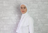 White Jersey Hijab - Afflatus Hijab - Jersey