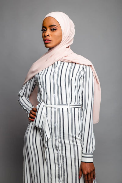 Yasmin Long Sleeve Maxi Stripe Dress - Afflatus Hijab - dresses